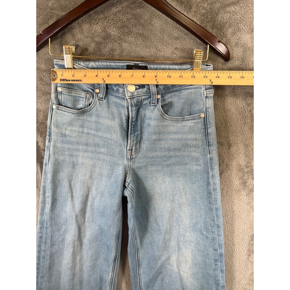 Quince Jeans Womens 27x31 Stretch High Rise Wide Leg Light Wash Distressed - Picture 3 of 16